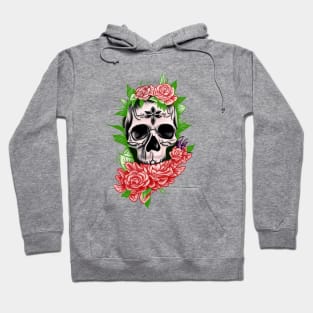 Skull and flower Hoodie